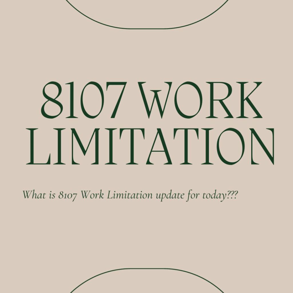 8107 Work Limitation 408 visa